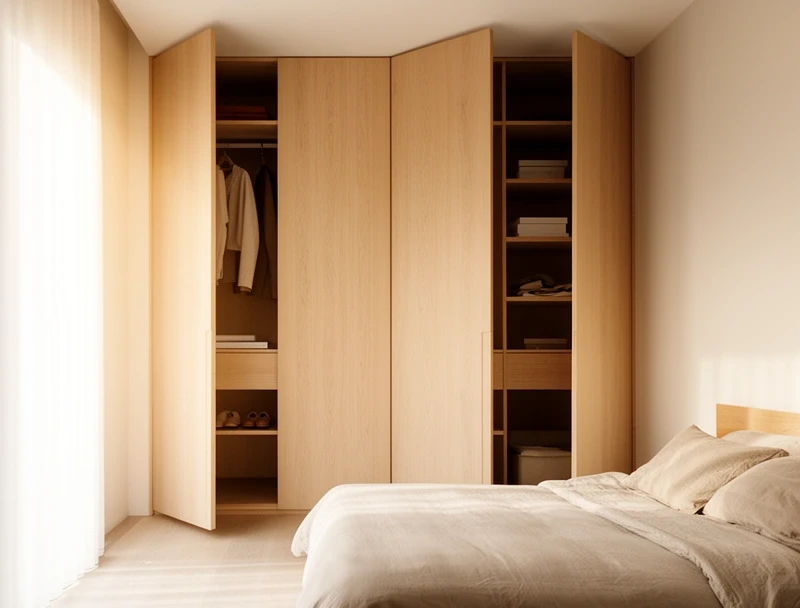 Modularer Kleiderschrank im Schlafzimmer